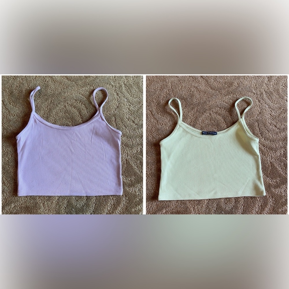 2 Brandy Melville light green & purple tanks